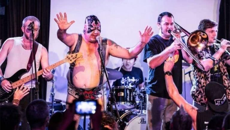 Rollo performing on stage