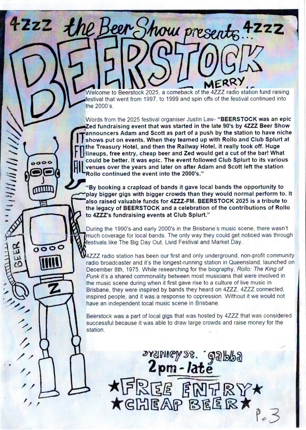 Beerstock Intro - 4ZZZ Beer Show